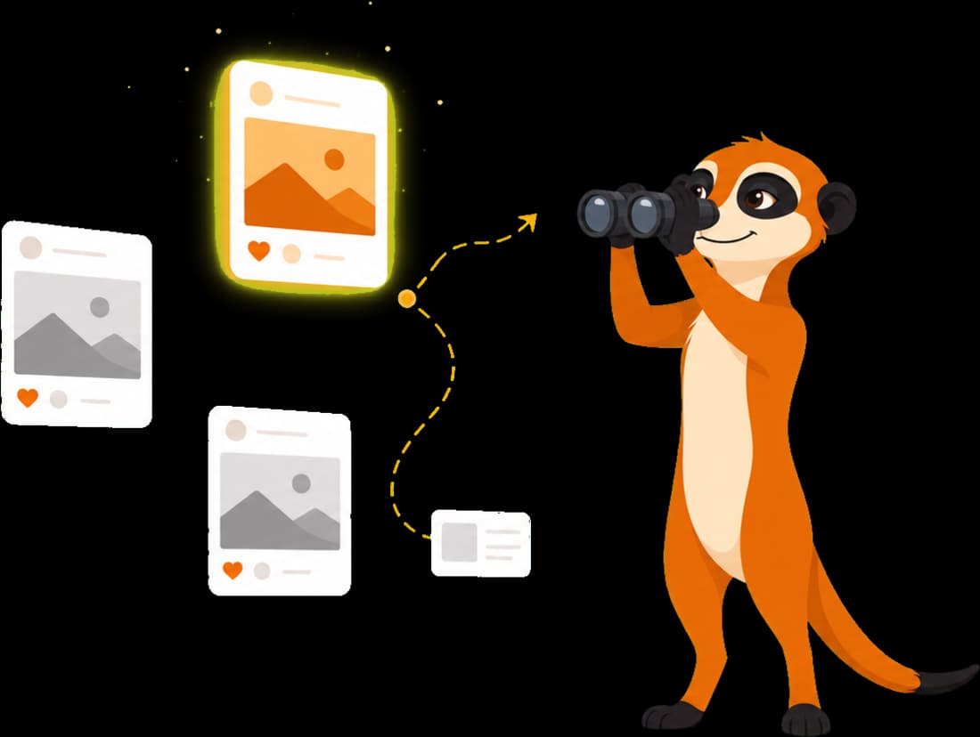 Repo-st mascot spotting high-performing posts